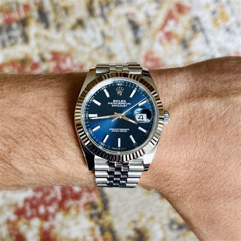 rolex datejust jubilee fluted bezel wrist|rolex datejust 41 fluted bezel.